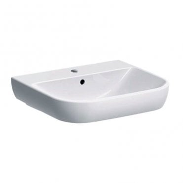 Geberit Smyle 700mm Basin With Semi Pedestal-1 Tap Hole