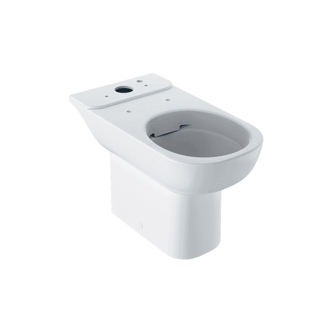Geberit  Smyle Rimless Close Coupled Toilet With Square Cistern And Standard Toilet Seat