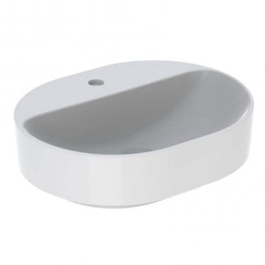 Geberit VariForm Elliptic Lay-On 500mm Wall Hung Basin