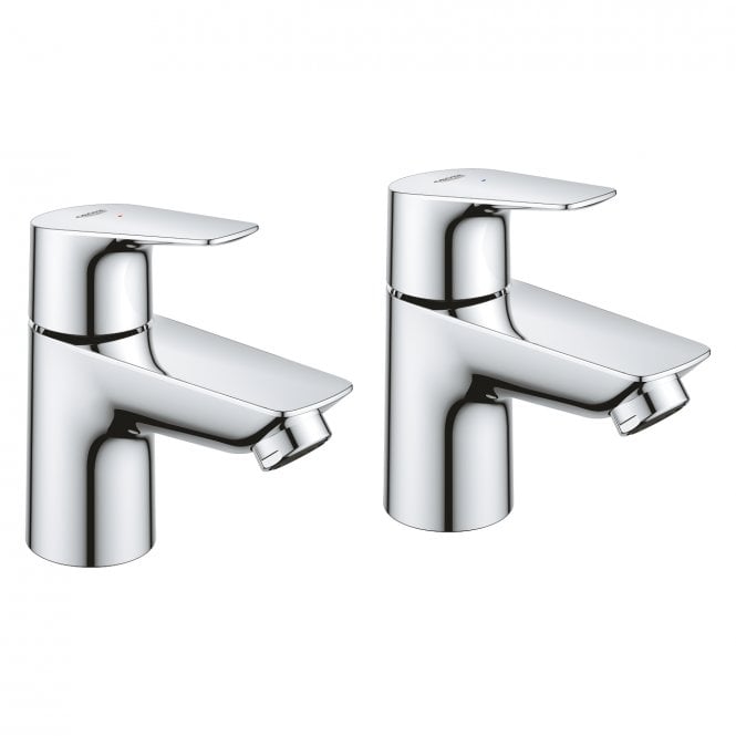 Grohe  BauEdge Basin Pillar Taps - Pair
