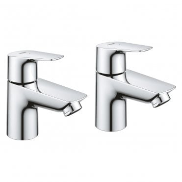 Grohe BauEdge Basin Pillar Taps - Pair