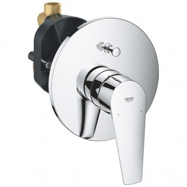 Grohe Bauedge Concealed Single Lever Bath Shower Mixer - Chrome