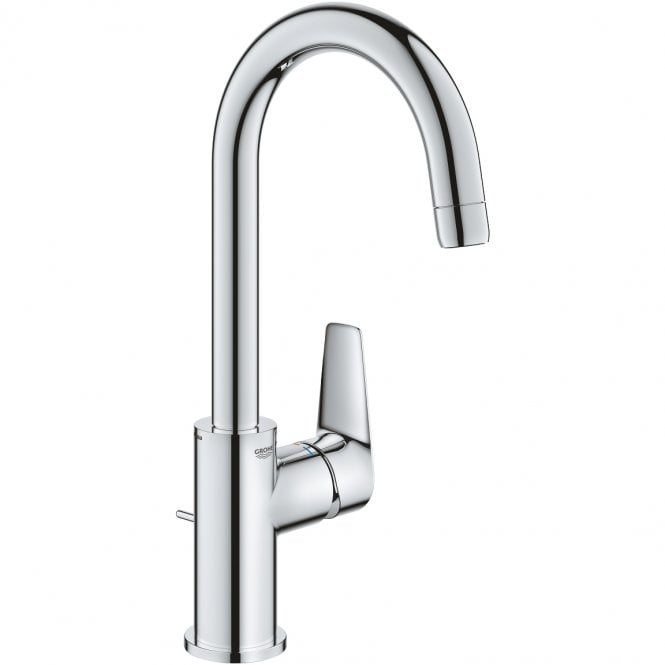 Grohe  Bauedge L-Size Basin Mixer Tap With Pop Up Waste - Chrome
