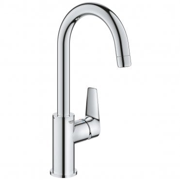 Grohe Bauedge L-Size Single-Lever Smooth Body Basin Mixer Tap - Chrome