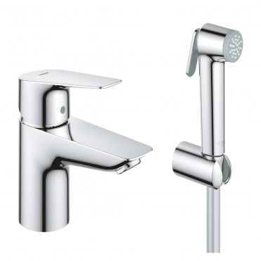 Grohe Bauedge S-Size Basin Mixer Tap With Hand Shower - Chrome