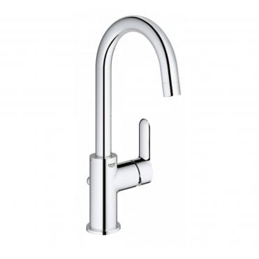 Grohe BauEdge Single Lever Basin Mixer Tap L-Size With Pop Up Waste - 23760000