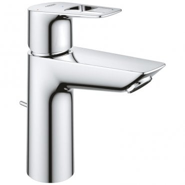 Grohe Bauloop M-Size Cold Start Basin Mixer Tap With Pop Up Waste - Chrome