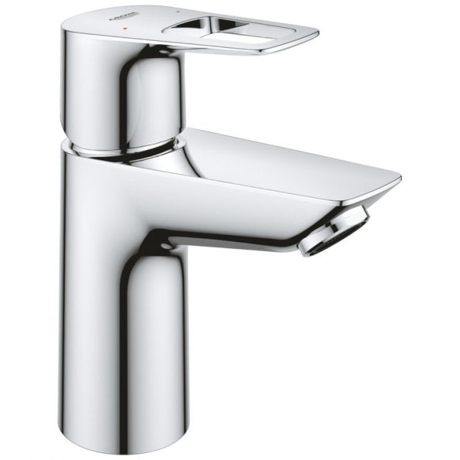 Grohe  Bauloop S-Size Smooth Body Basin Mixer Tap With Push Open Waste - Chrome