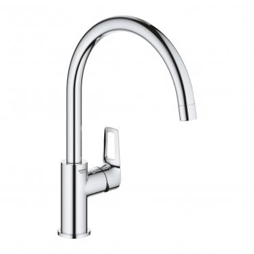 Grohe Bauloop Single Lever Mono Kitchen Sink Mixer Tap - Chrome