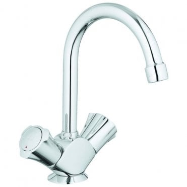 Grohe Costa L 2 Handle Basin Mixer Tap With Pop Up Waste - Chrome