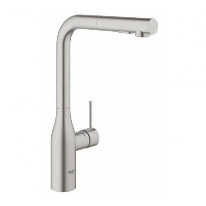 Grohe  Essence L-Spout Sink Mixer With Pull Out Spray Supersteel
