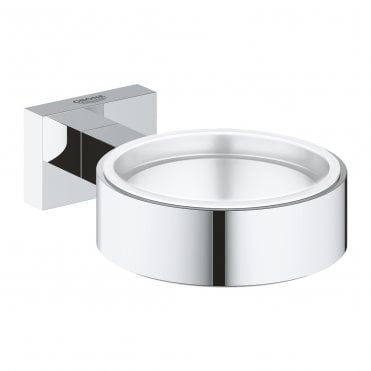 Grohe Essentials Cube Glass/Soap Dish Holder - Chrome