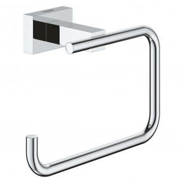 Grohe Essentials Cube Toilet Roll Holder - Chrome