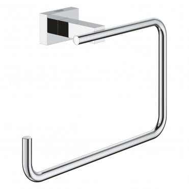 Grohe Essentials Cube Towel Ring - Chrome