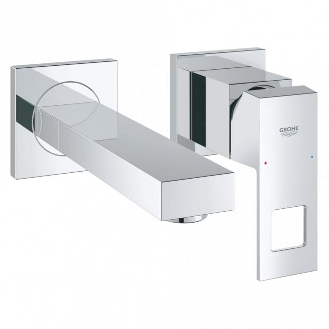 Grohe  Euro cube 2 Hole Basin Mixer Tap - Chrome