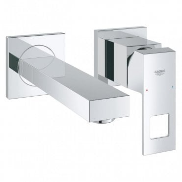 Grohe Euro cube 2 Hole Basin Mixer Tap - Chrome