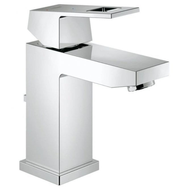 Grohe  Euro cube S Size Single Lever Basin Mixer Tap With Pop Up Waste - Chrome