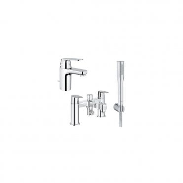 Grohe Euro smart Cosmo Basin Mixer And Bath Shower Mixer With Kit - Chrome