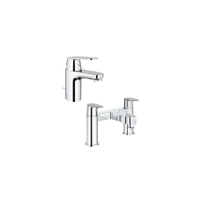 Grohe  Euro smart Cosmo Mono Basin Mixer And Bath Filler Pack - Chrome