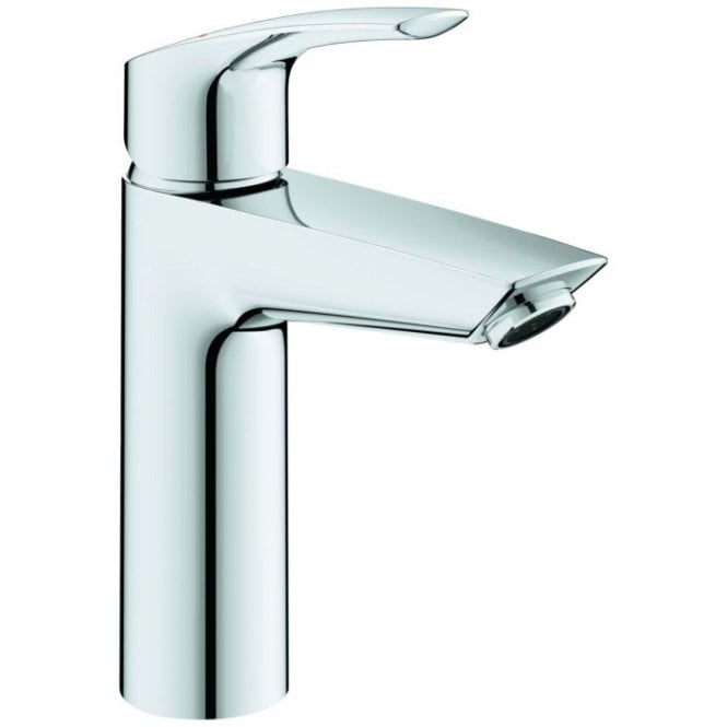 Grohe  Euro smart M-Size Smooth Body EcoJoy Basin Mixer Tap With Waste - Chrome