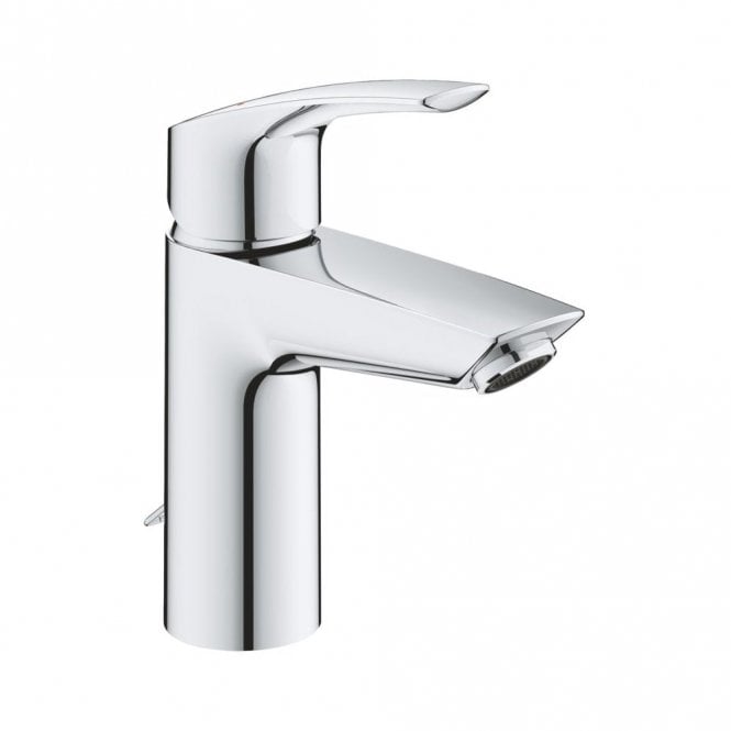 Grohe  Euro smart S-Size Basin Mixer Tap With Chain And Temperature Limiter - Chrome