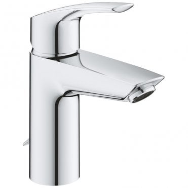 Grohe Euro smart S-Size Basin Mixer Tap With Chain And Temperature Limiter - Chrome