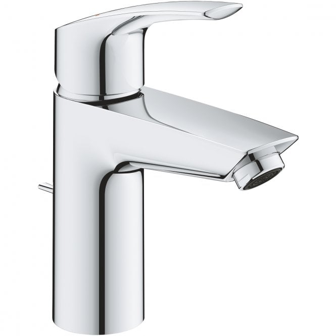 Grohe  Euro smart S-Size Basin Mixer Tap With Pop Up Waste And Temperature Limiter - Chrome