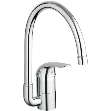 Grohe Euroeco High Spout Kitchen Sink Mixer Tap - Chrome