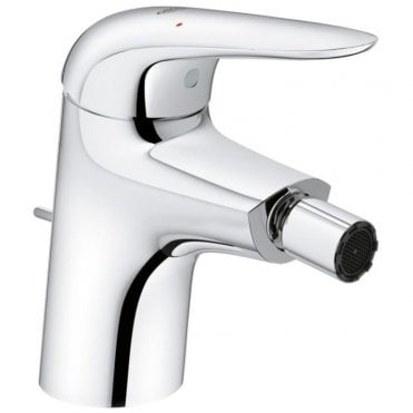 Grohe Eurostyle S Size Single Hole Bidet Mixer Tap With Pop Up Waste (Chrome)