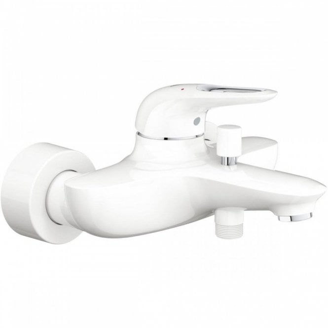 Grohe  Eurostyle Single Lever Bath Shower Mixer Tap - Moon white