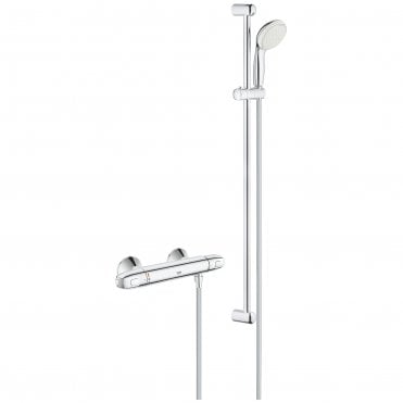 Grohe Grohtherm 1000 Thermostatic Shower Set - 900mm High - Chrome