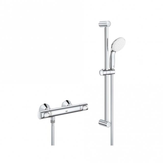 Grohe  Grohtherm 500 Thermostatic Bar Shower Set - 620mm High - Chrome