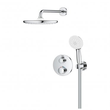 Grohtherm Concealed shower system with Tempesta 250 Round