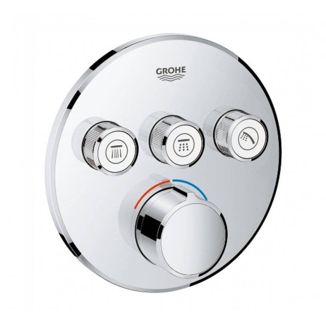 Grohe  Grohtherm Smart Control Thermostatic Round Trim For 3 Outlets - 29146000