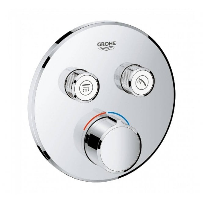 Grohe  Grohtherm Smart Control Thermostatic Round Trim For Two Outlets - 29145000