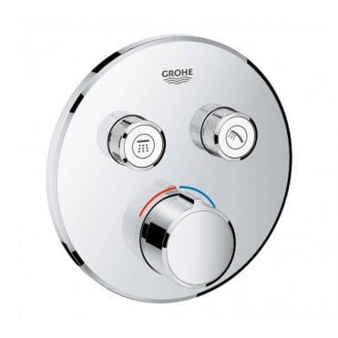 Grohe Grohtherm Smart Control Thermostatic Round Trim For Two Outlets - 29145000