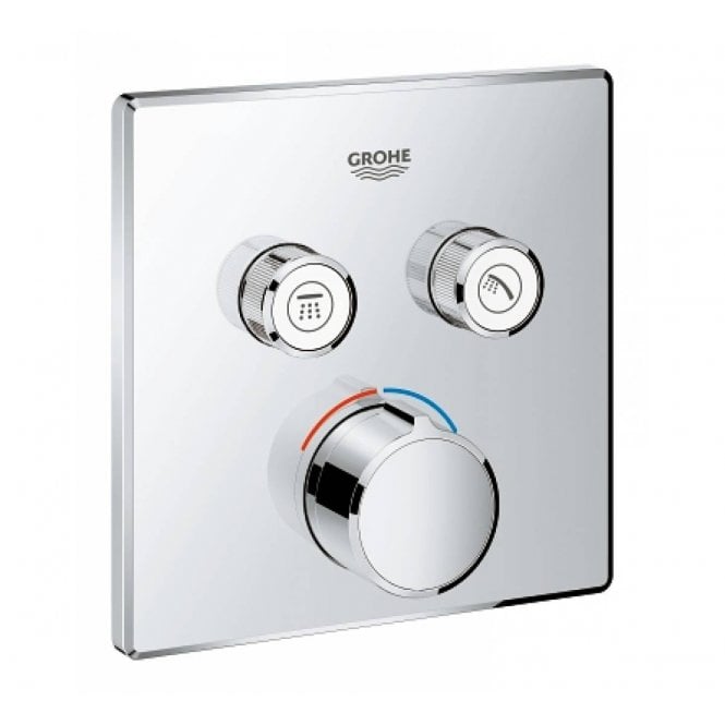Grohe  Grohtherm Smart Control Thermostatic Square Trim For 2 Outlets - 29148000