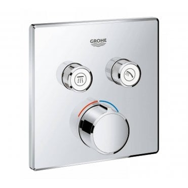 Grohe Grohtherm Smart Control Thermostatic Square Trim For 2 Outlets - 29148000