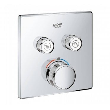 Grohe Grohtherm Smart Control Thermostatic Trim For Two Outlets Square - 29124000