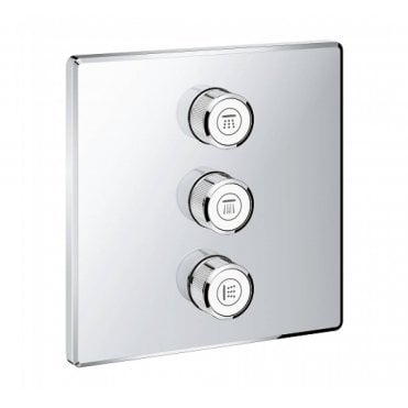 Grohe Grohtherm Smart Control Triple Volume Control Trim Square - 29127000