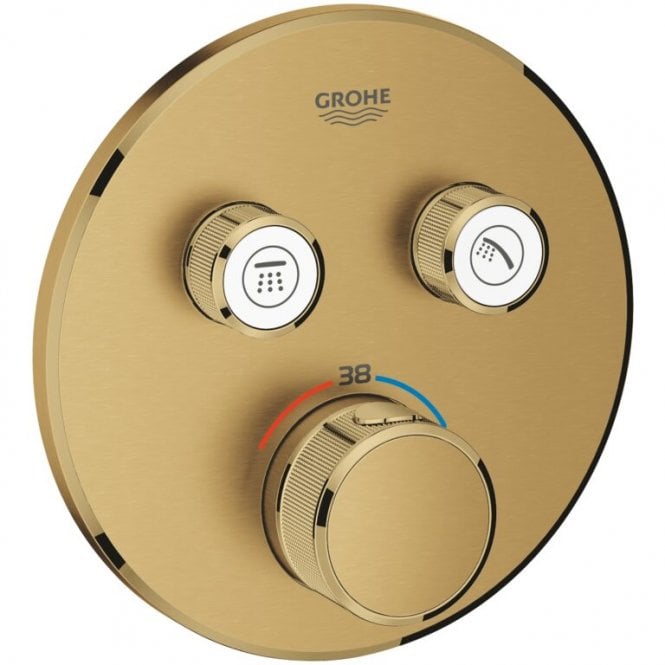 Grohe  Grohtherm Smartcontrol 2 Way Thermostat Trim - Brushed Sunrise