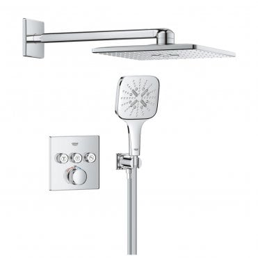 Grohtherm SmartControl Concealed shower system with Rainshower SmartActive 310 Cube