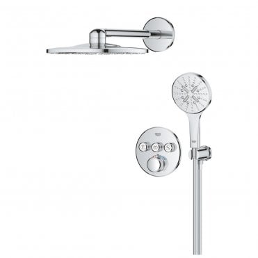 Grohtherm SmartControl Concealed shower system with Rainshower SmartActive 310 Round