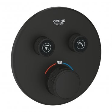 Grohtherm SmartControl Thermostat for Concealed Installation with 2 Valves - Phantom Black