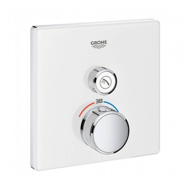 Grohe  Grotherm Smart Control Thermostatic Square Trim Moon White For 1 Outlet - 29153LS0