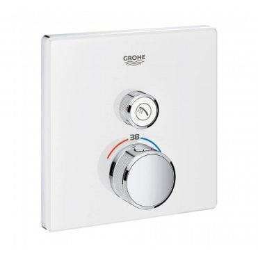 Grohe Grotherm Smart Control Thermostatic Square Trim Moon White For 1 Outlet - 29153LS0