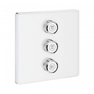 Grohe Grotherm Smart Control Triple Volume Control Square Trim Moon White - 29158LS0