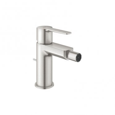 Grohe Lineare Single Lever Bidet Mixer Tap With Pop Up Waste - Super steel