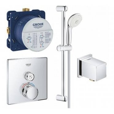 Grohe One Button Grotherm SmartControl Thermostatic Square Bundle - 119244