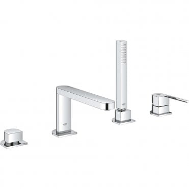 Grohe Plus Single Lever 4 Tap Hole Bath Shower Mixer Tap - Chrome